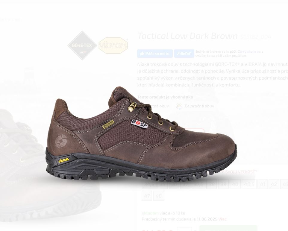 Topánky BOSP - Tactical Low Dark Brown