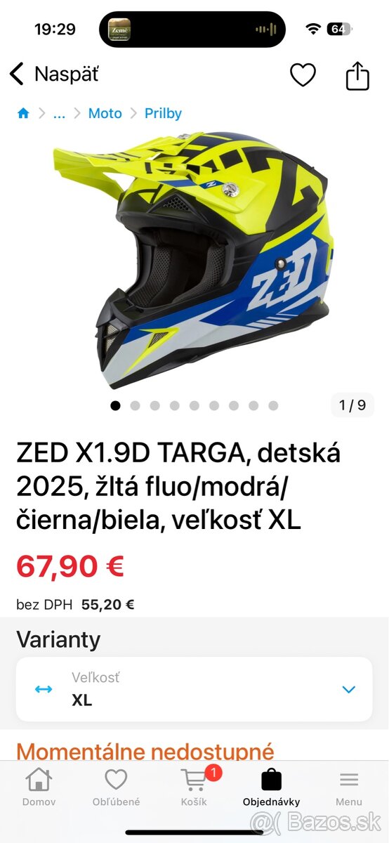 Detská prilba veľkost XL - nová