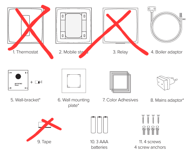 Netatmo termostat náhradní díly