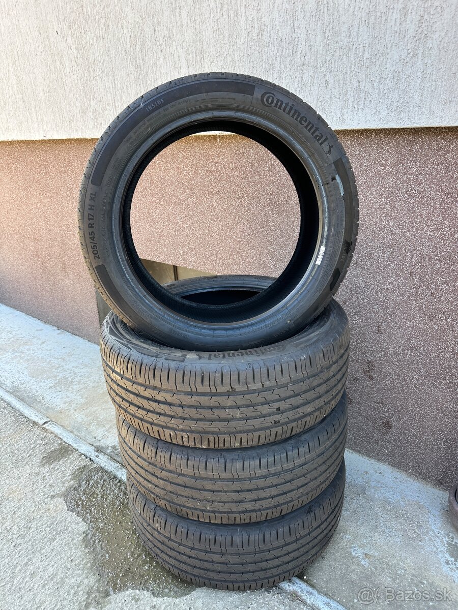 Letne pneu Continental 205/45 R17 dezén 7mm