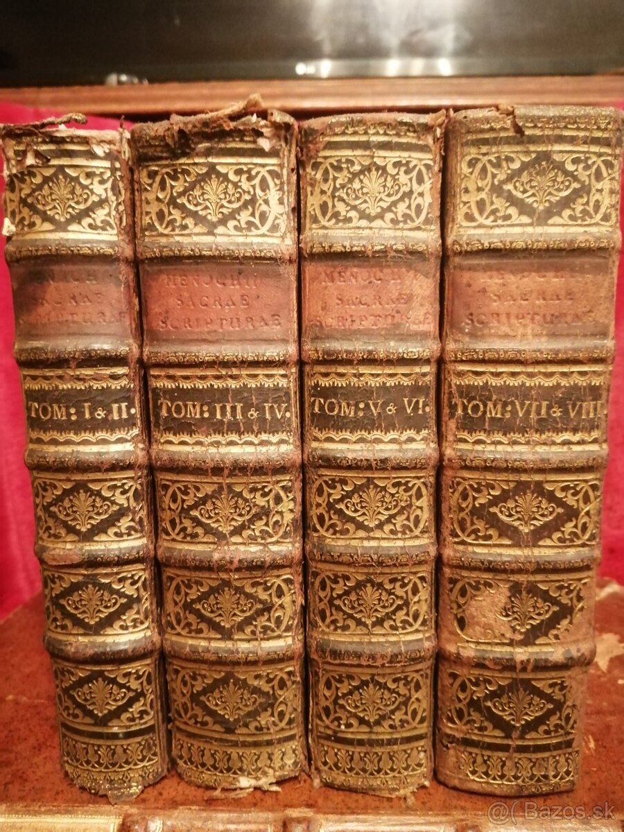 Niaka stará biblia 4 zväzky z. roku 1755