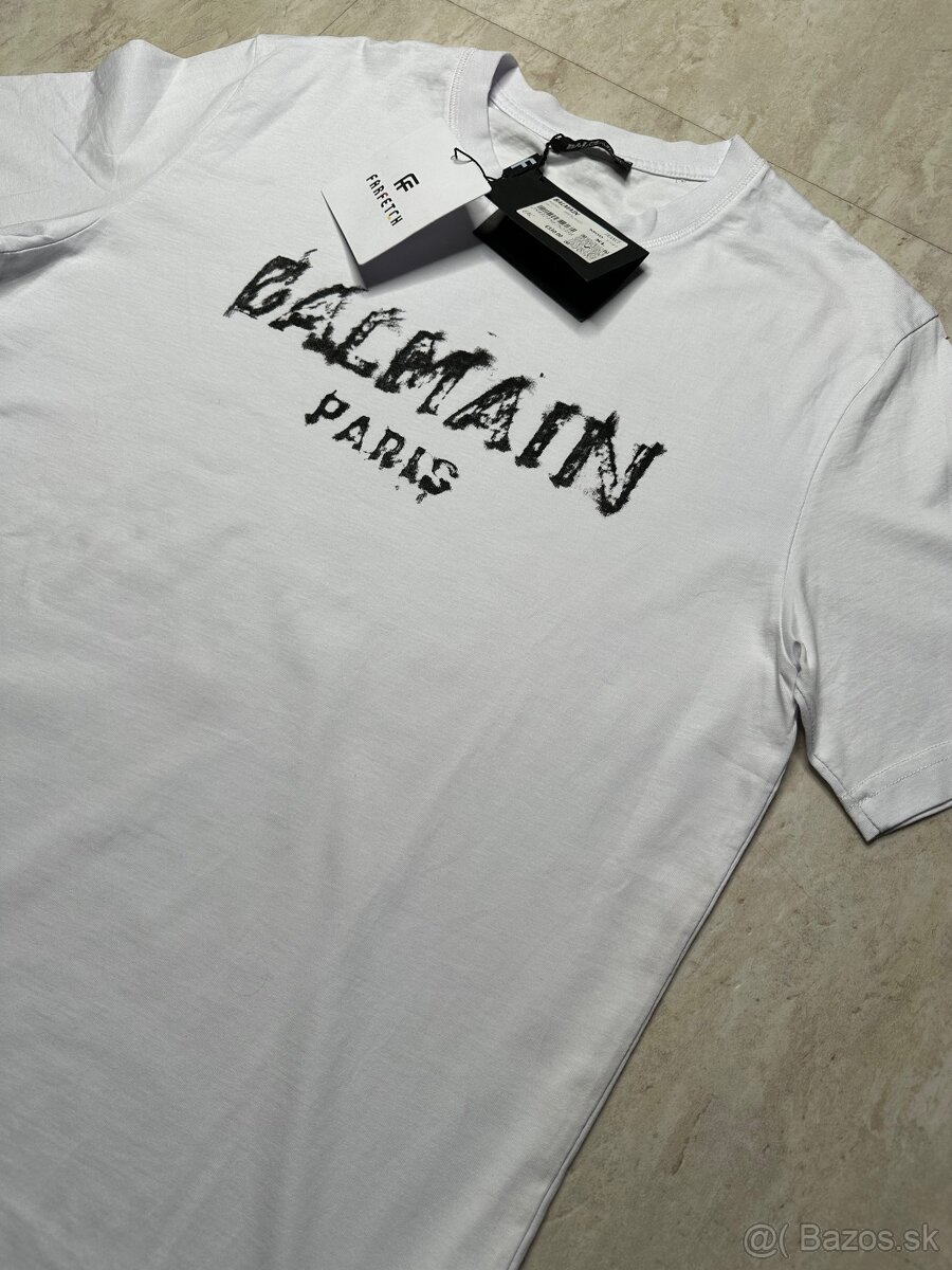 Balmain tričko biele L XL