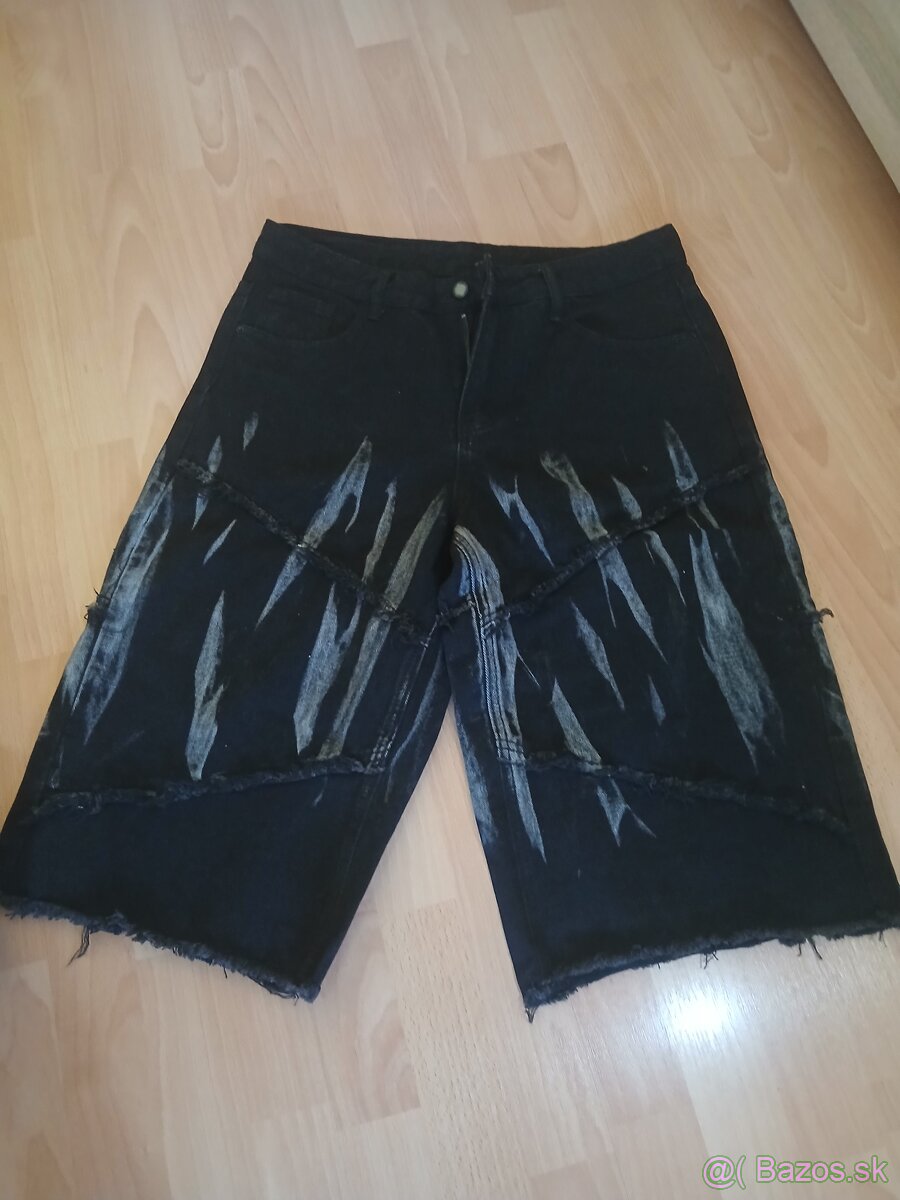 3 Čierne Kraťase Šortky Jorts Shein
