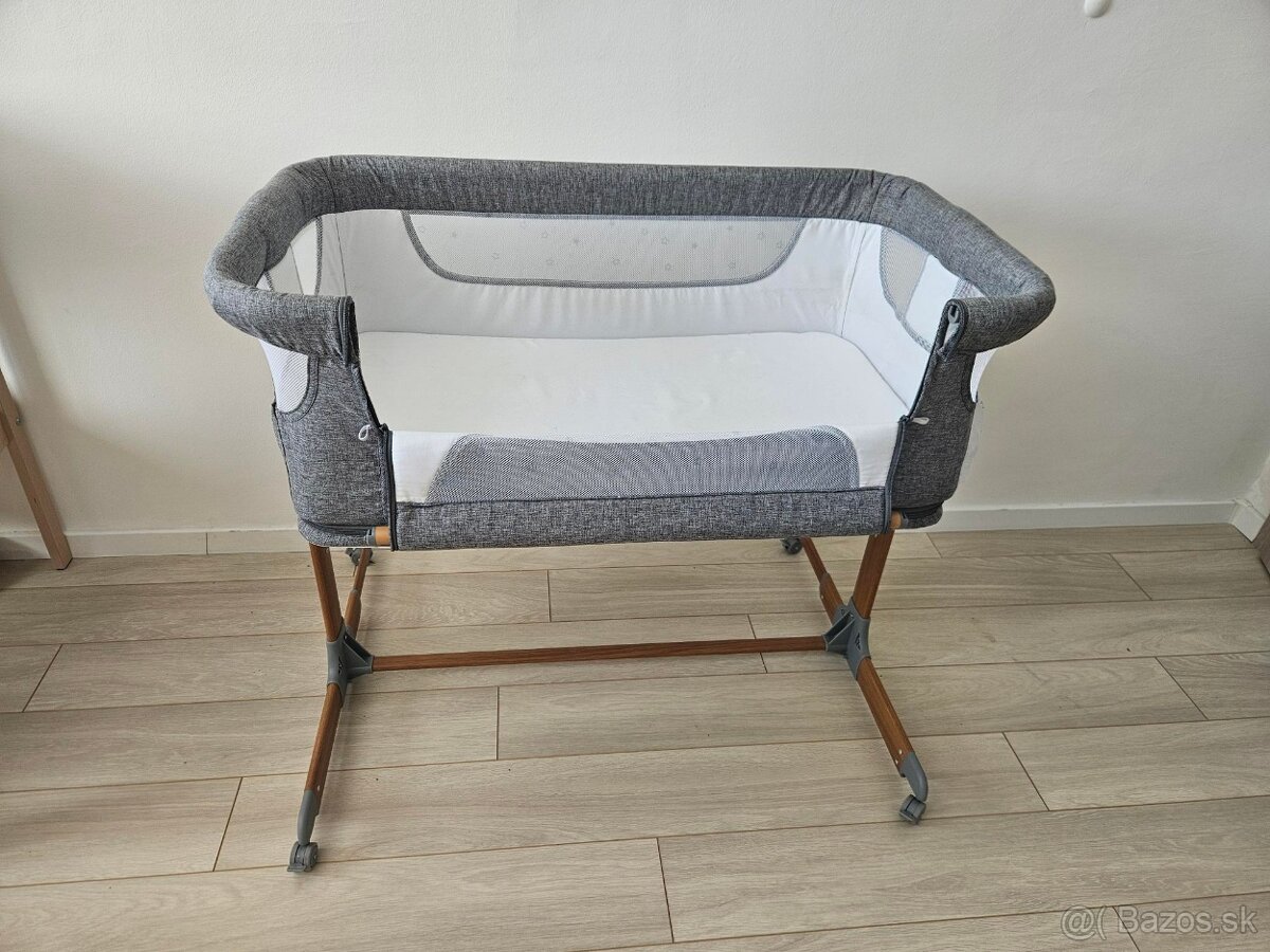 Cestovná postieľka pre deti MoMi SMART BED 4 v 1 sivá