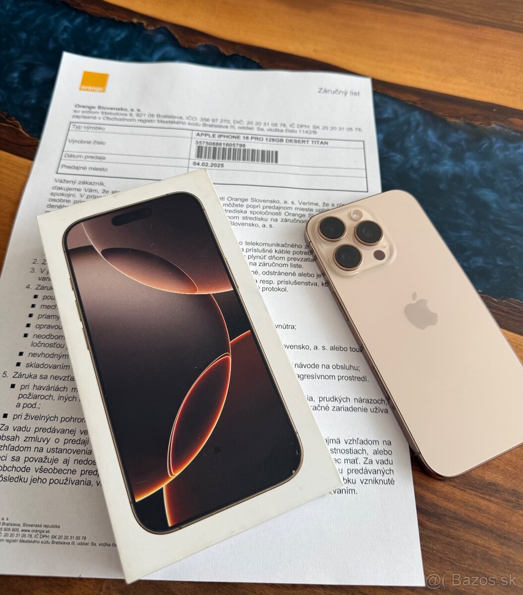 iPhone 16 Pro 128gb 2r záruka Orange