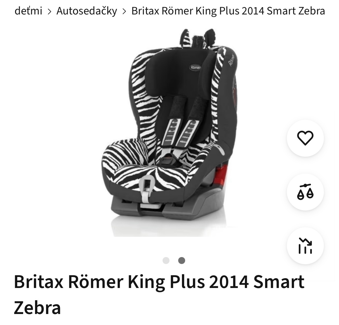 Britax Römer King Plus 2014 Smart Zebra