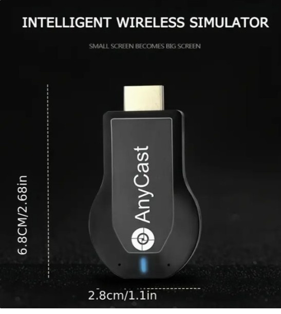 Adaptér Wi-Fi AnyCast M2 Plus na TV streaming