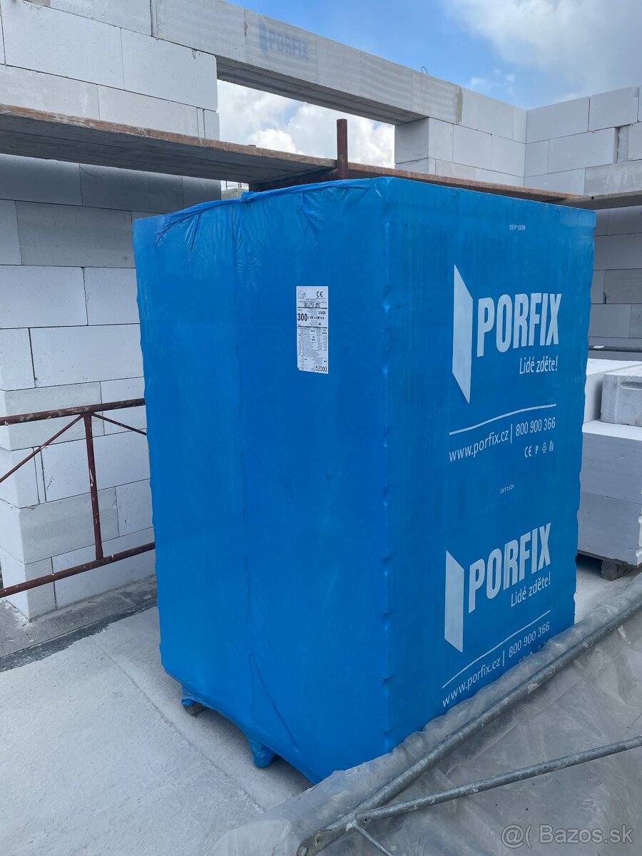 Predám PORFIX tvárnice 500x300x250mm – 1,5 palety (60 ks)