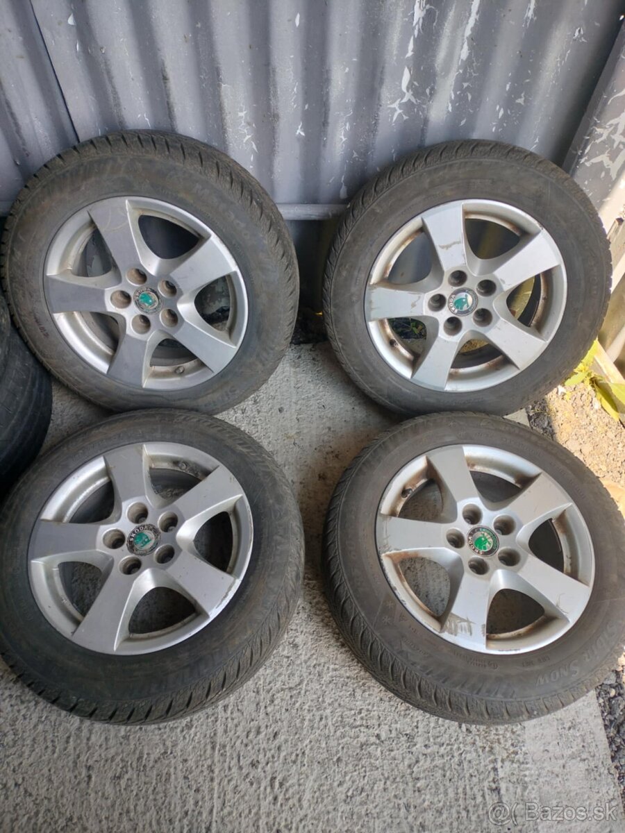 4ks alu disky orig. Škoda 5x100 R14 pneu 185/60 r146mm