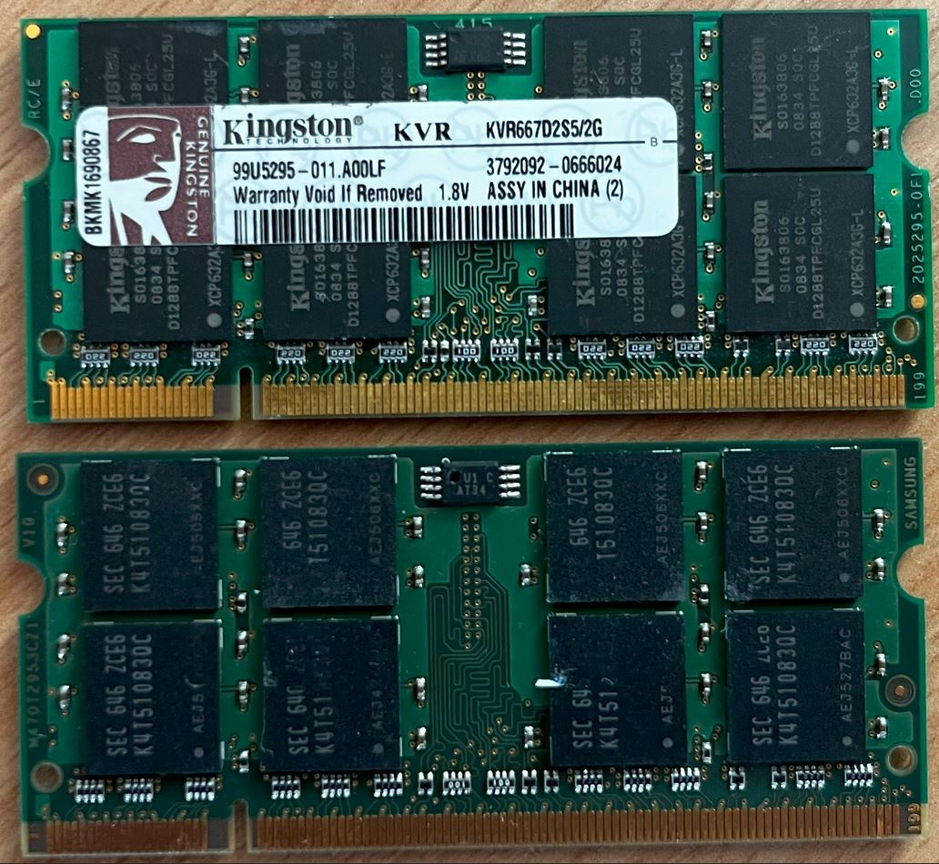 Ram DDR2 800/667/533/400 MHz SODIMM