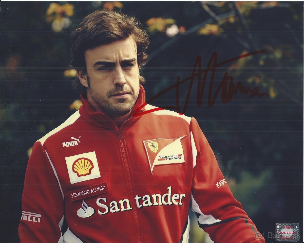 Fernando Alonso - foto s podpisem + COA