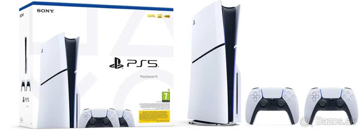 Playstation 5 Slim + 2x Dualsense ovládač