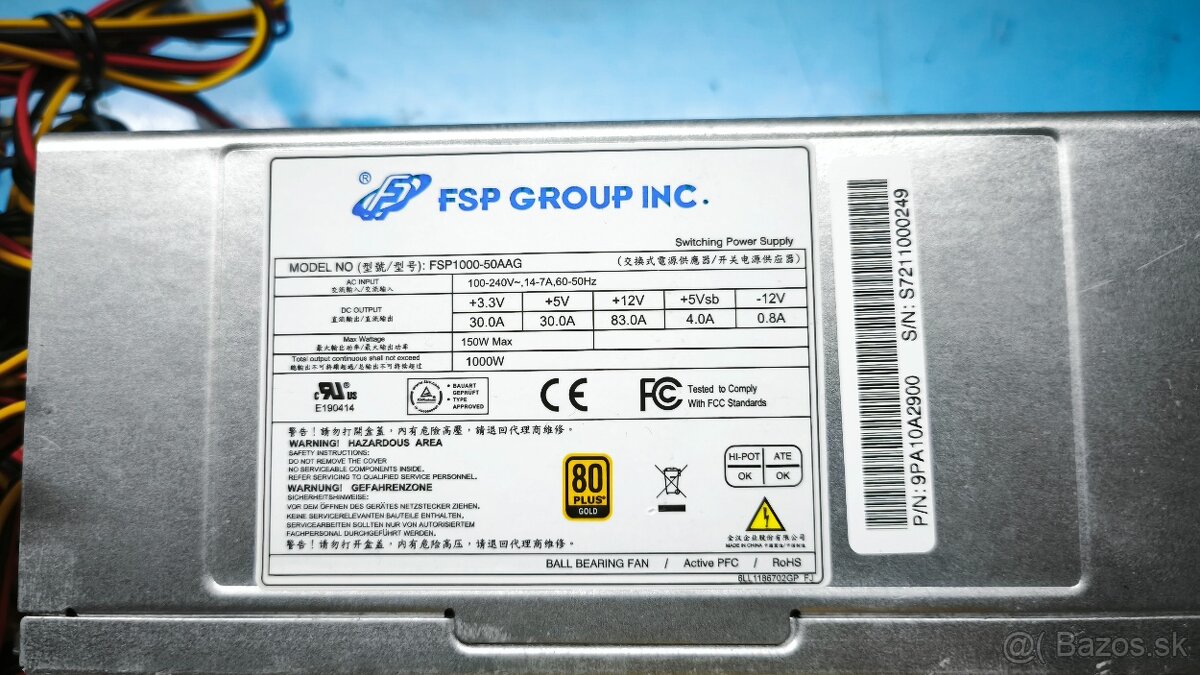 Fortron FSP 1000-50AAG, 80PLUS GOLD