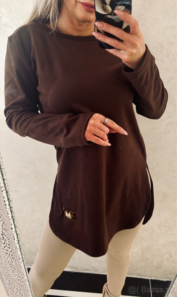 Damska jemnunka talianska tunika choco