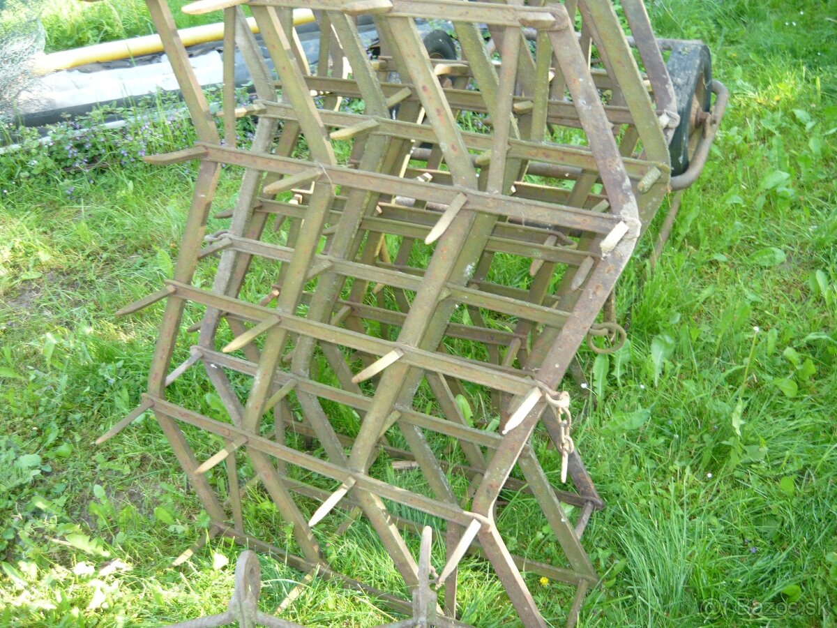 brány ,5ks ,zuby su 13cm DLHE + 2ks tažné rameno