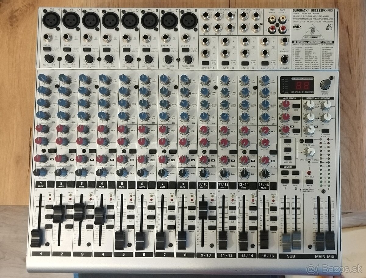 Predám zosilňovač + rackovy stojan + Mixpult Behringer