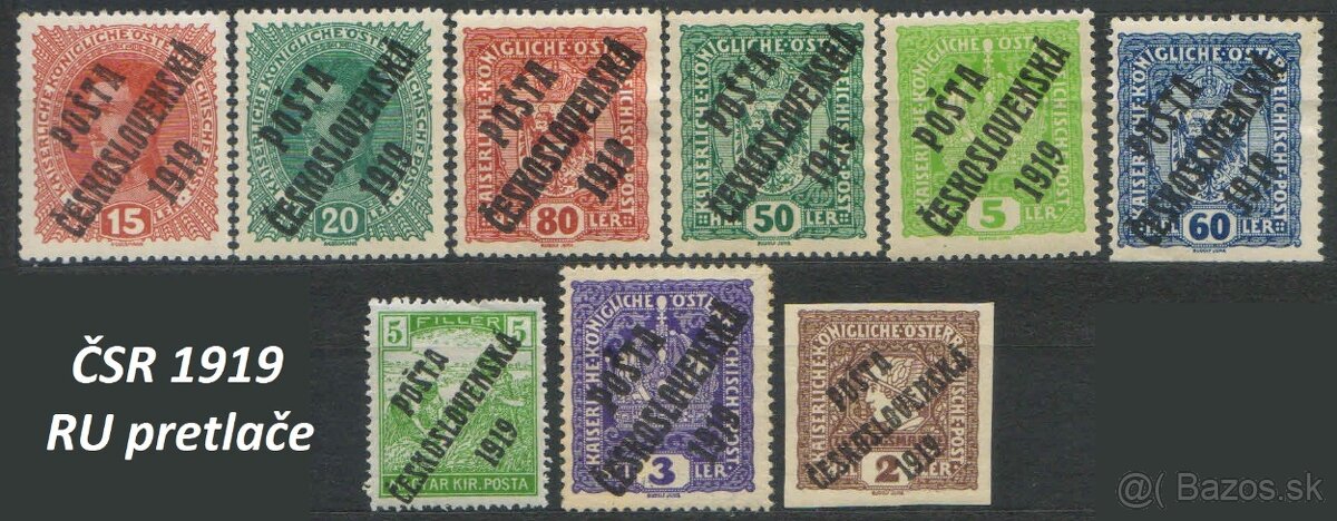 Poštové známky, filatelia: ČSR+ČSSR, slávne série A