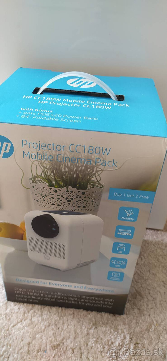 Projektor HP CC180W + príslušenstvo