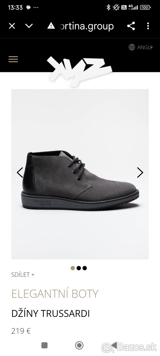 Pánske kožené topánky TRUSSARDI -veľ. 41