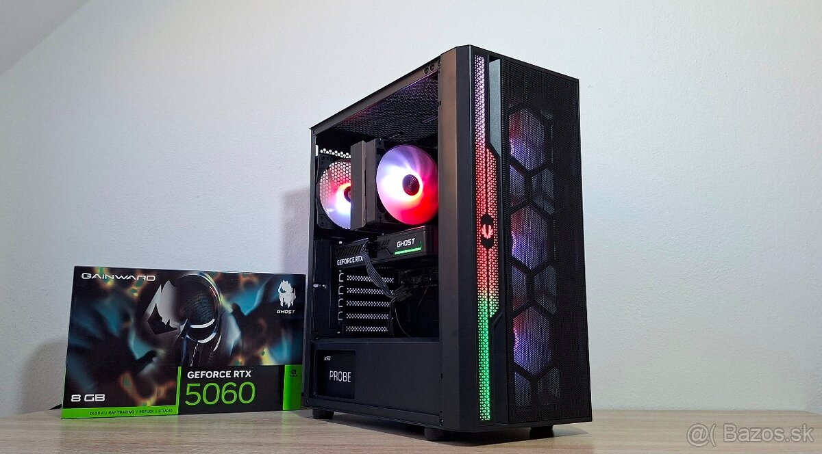 Hráčske pc RYZEN 5 5600X/1TB NVME/NVIDIA RTX5060 8GB