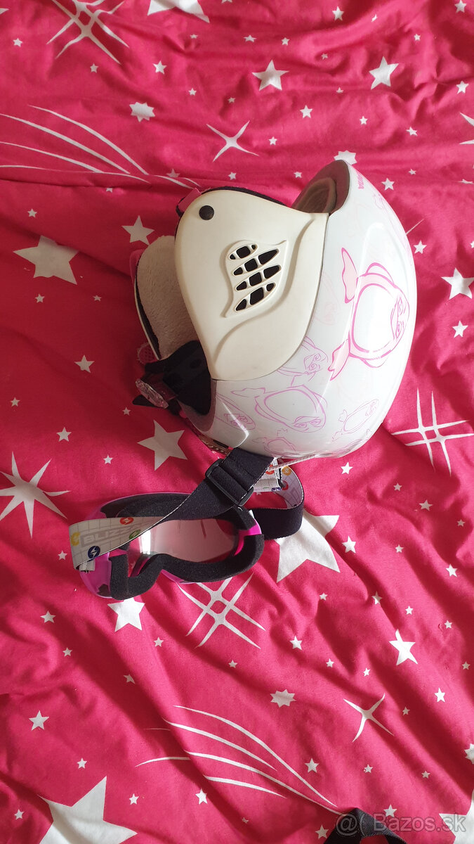 Predám dievčenskú lyžiarsku prilbu ALPINA + okuliare BLIZZAR