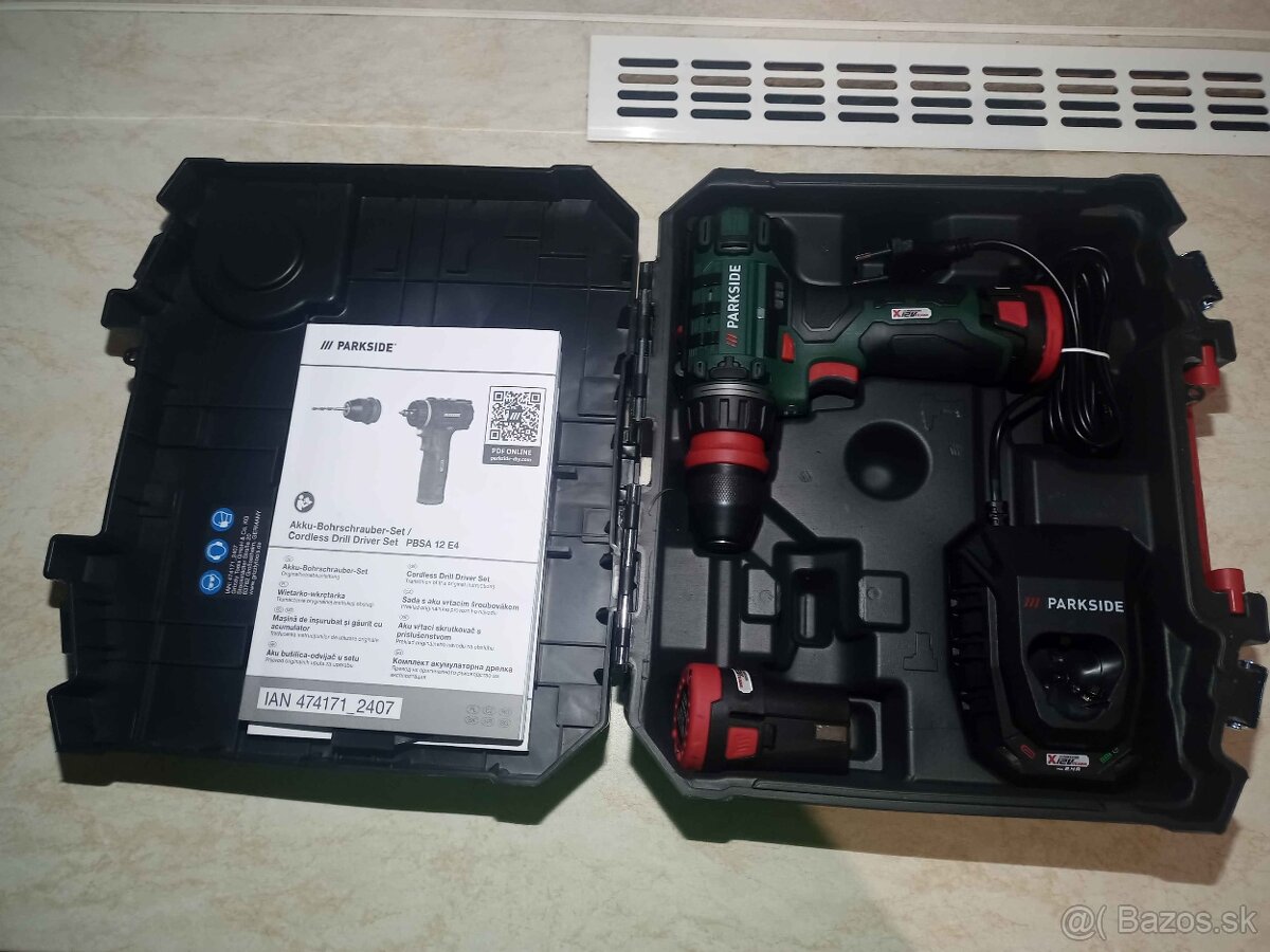 PARKSIDE SET AKU Vŕtačka/ uťahovačka 2 batérie + náradie
