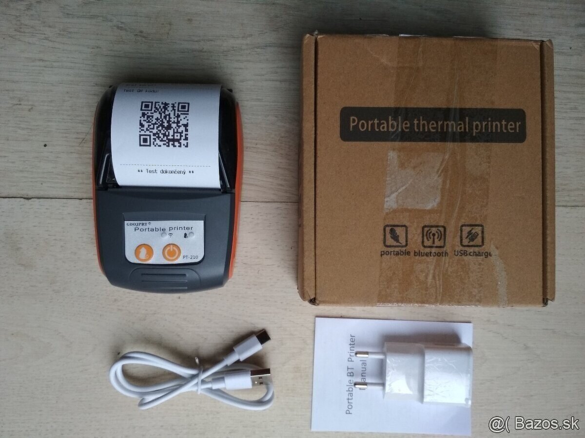 Prenosná termotlačiareň na bločky