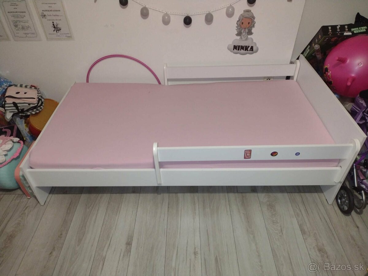 2detske biele postele 180x90 cm