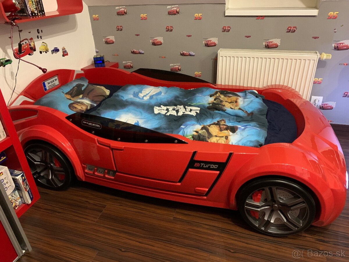 Detská postel auto s matracom