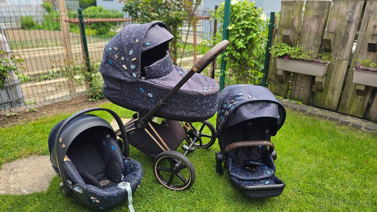 Predám štýlový kočík Cybex Priam 3v1 – edícia Jewels of Natu