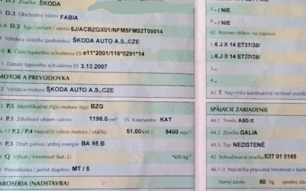 predám MOTOR BZG Škoda Fabia 1.2 HTP 2008 51kW DVERE