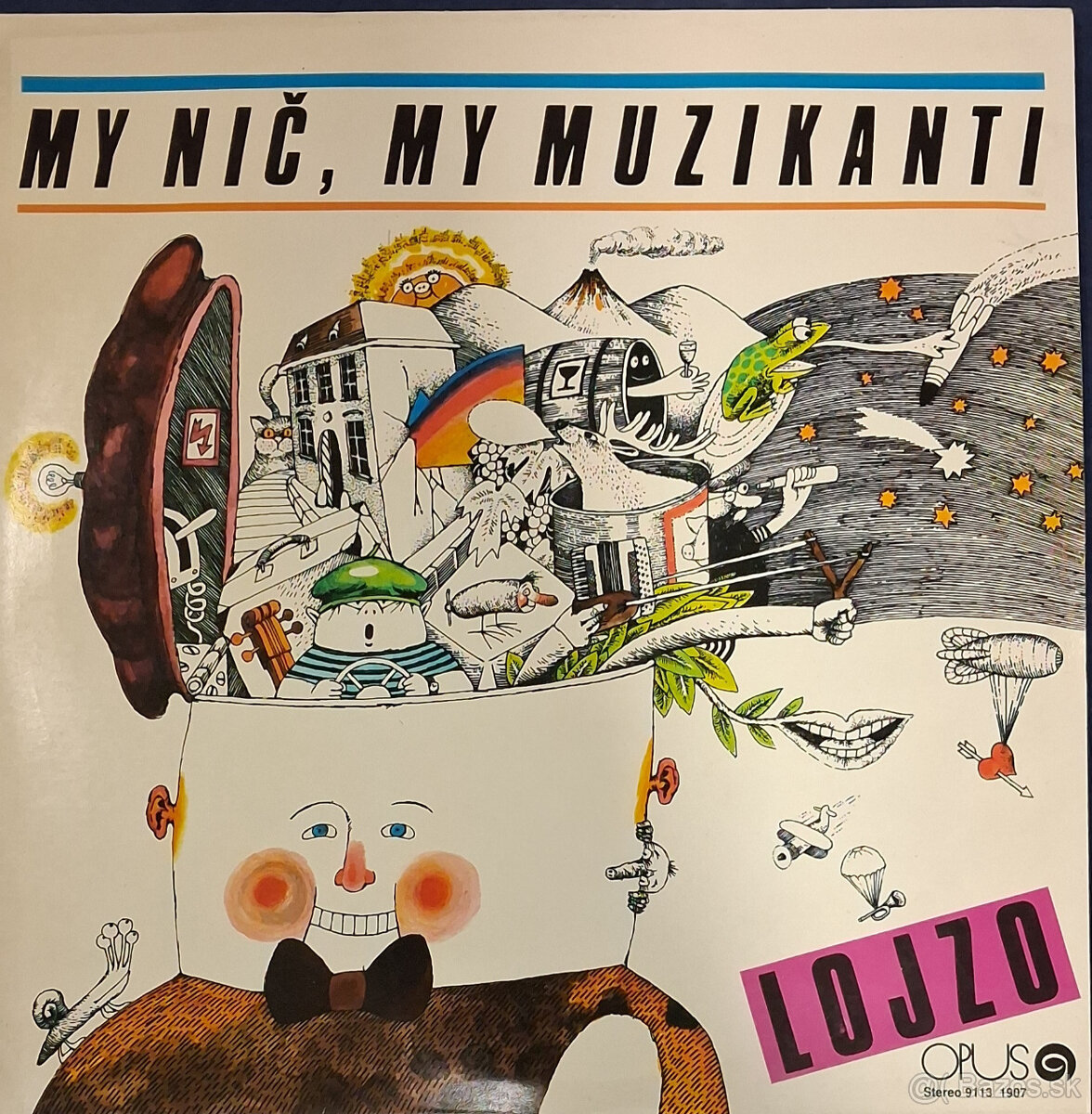 Retro gramofónová LP platňa Lojzo - My nič my muzikanti
