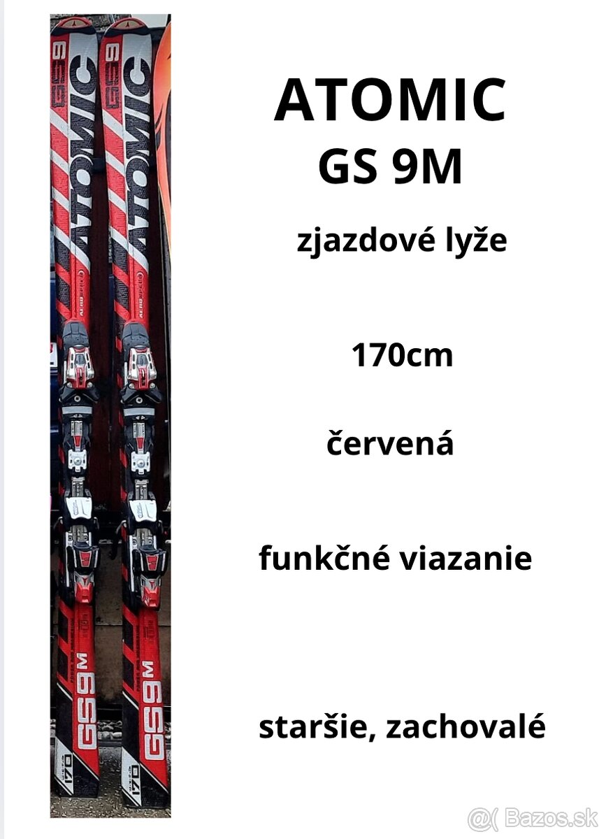 predám lyže Atomic GS 9