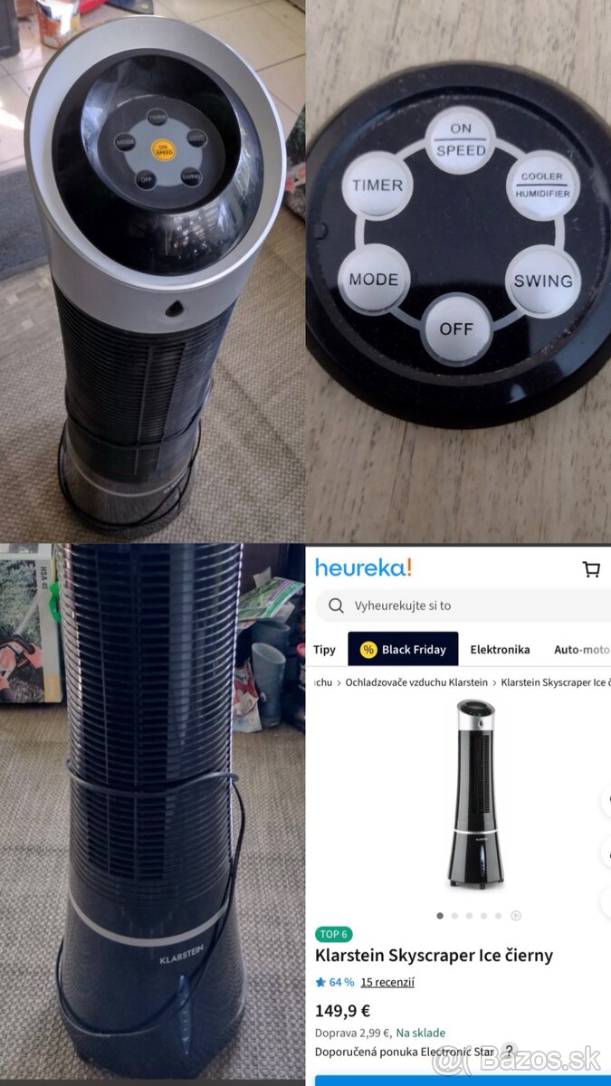 Čistička vzduchu, ionizátor, ventilátor,ochladzovač vzduchu