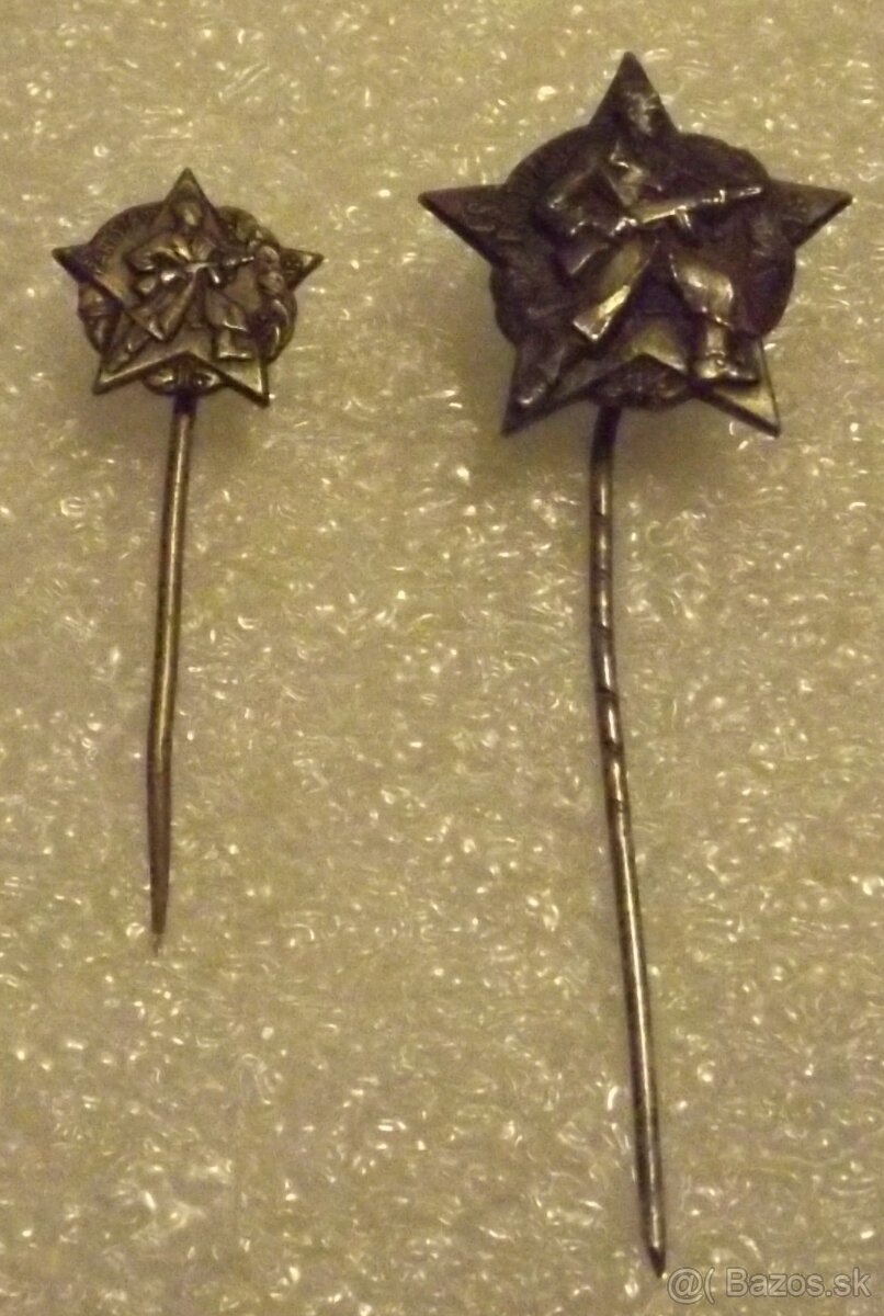 odznaky na ihlu - partizáni, SNP, armáda