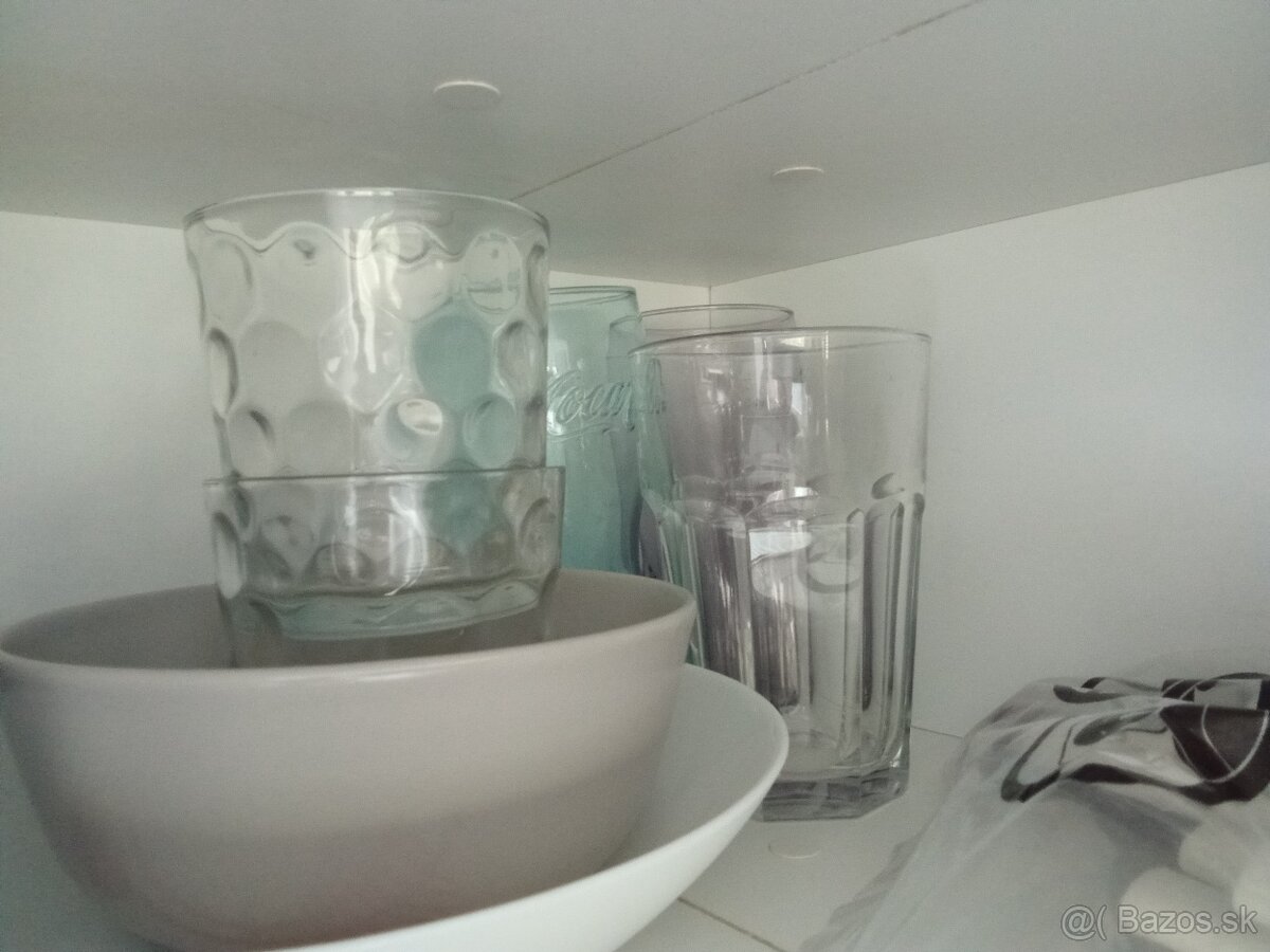 Sklenené poháre rôzne objemy