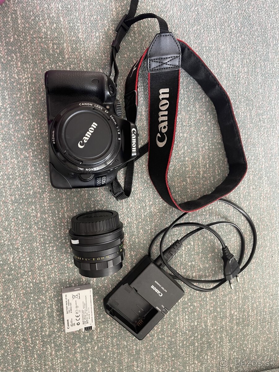 Canon EOS 550D + 2 objektívy, taška a príslušenstvo
