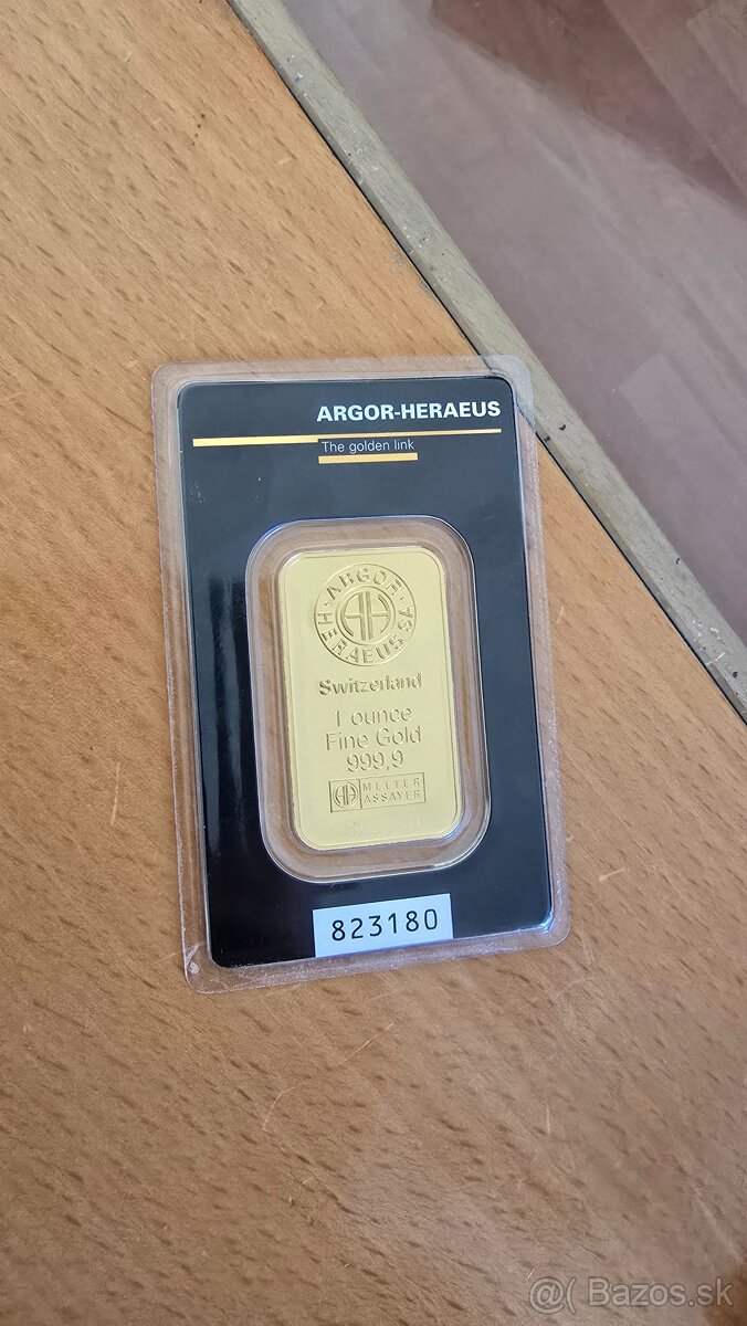 ARGOR-HERAEUS 1 OZ - INVESTIČNÉ ZLATO