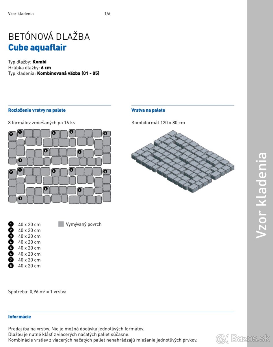 Predam dlažbu Premac Cube aquaflair