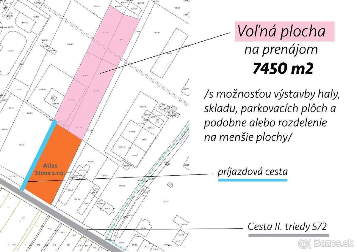 Pozemok na prenájom 35min od BA v obci Veľké Blahovo