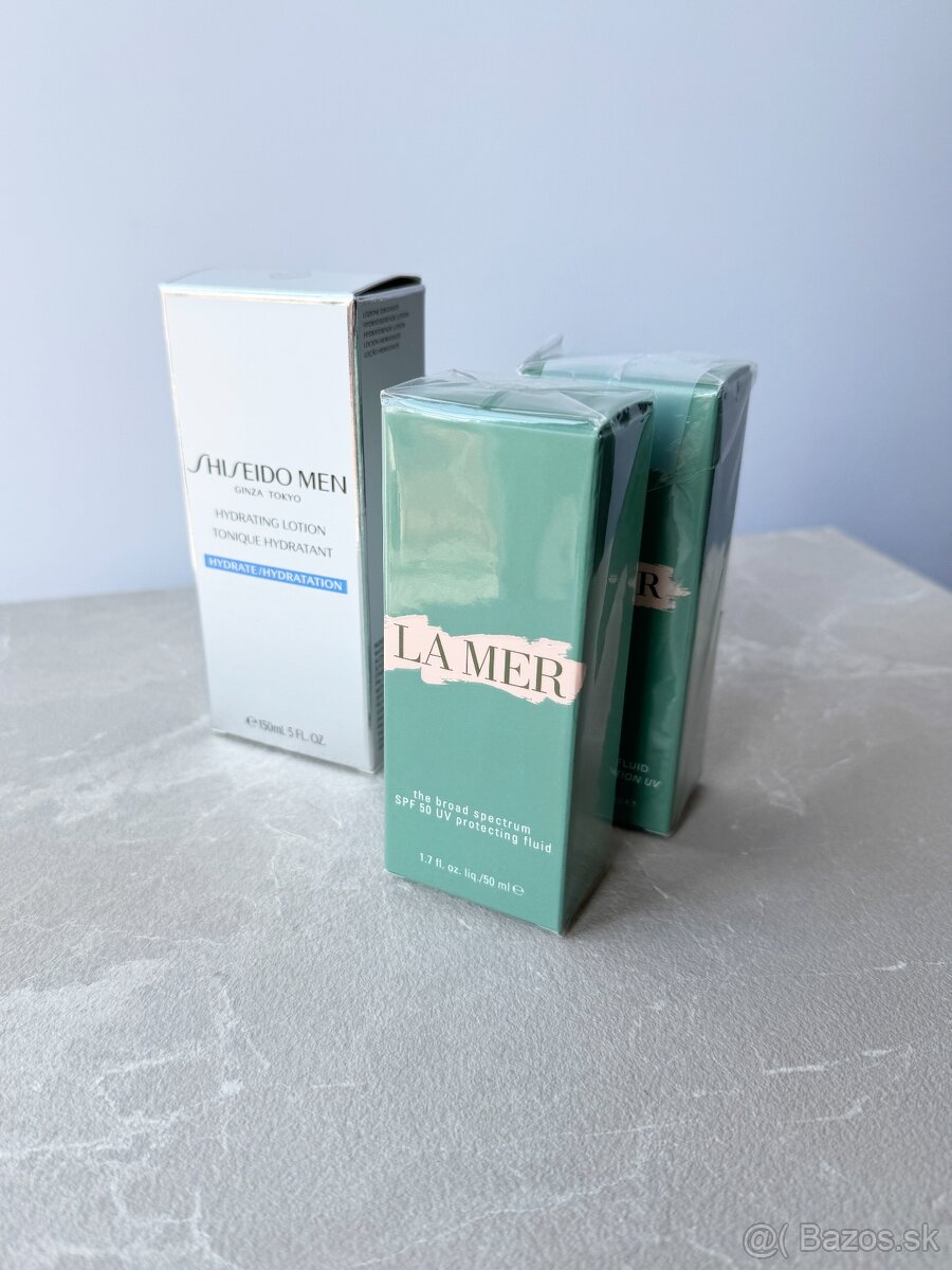 Originál LA MER Fluid a SHISEIDO Lotion opalovaci krem