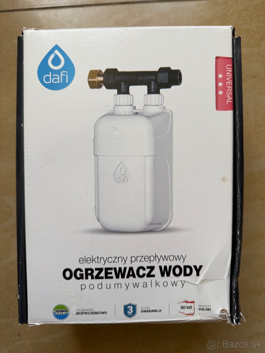 Prietokový ohrievač vody Dafi 4,5 kW k umyvadlu
