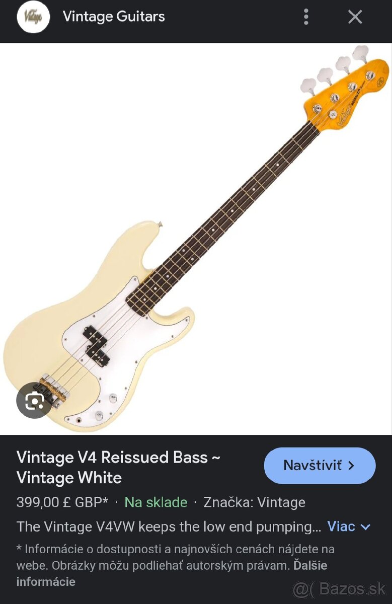 Vintage precision bass