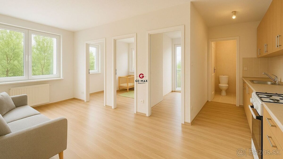 GE-MAX Reality ponúka na predaj 3-izbový byt s lodžiou – Hum