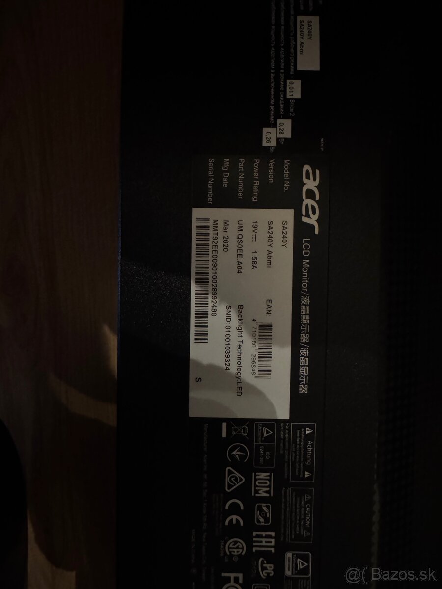 🖥️ Monitor Acer SA240Y Abmi – 24” Full HD