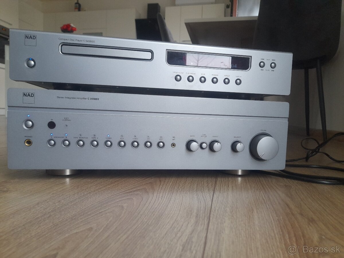 Zostava NAD C355BEE zosilnovač a NAD C545BEE CD player