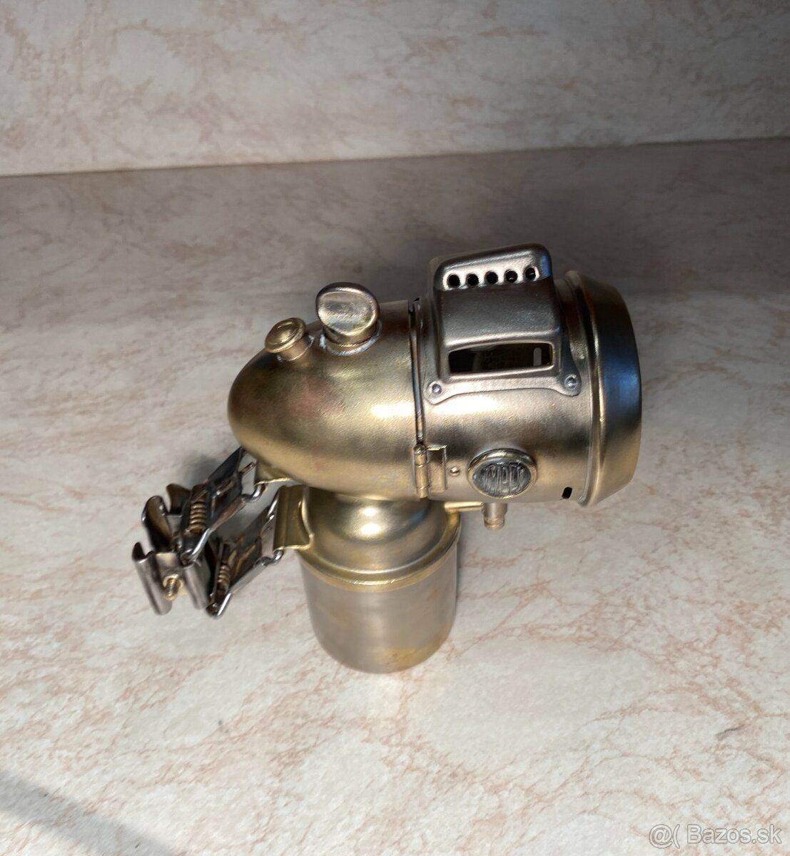 Karbidová lampa  3 na historický bicykel.