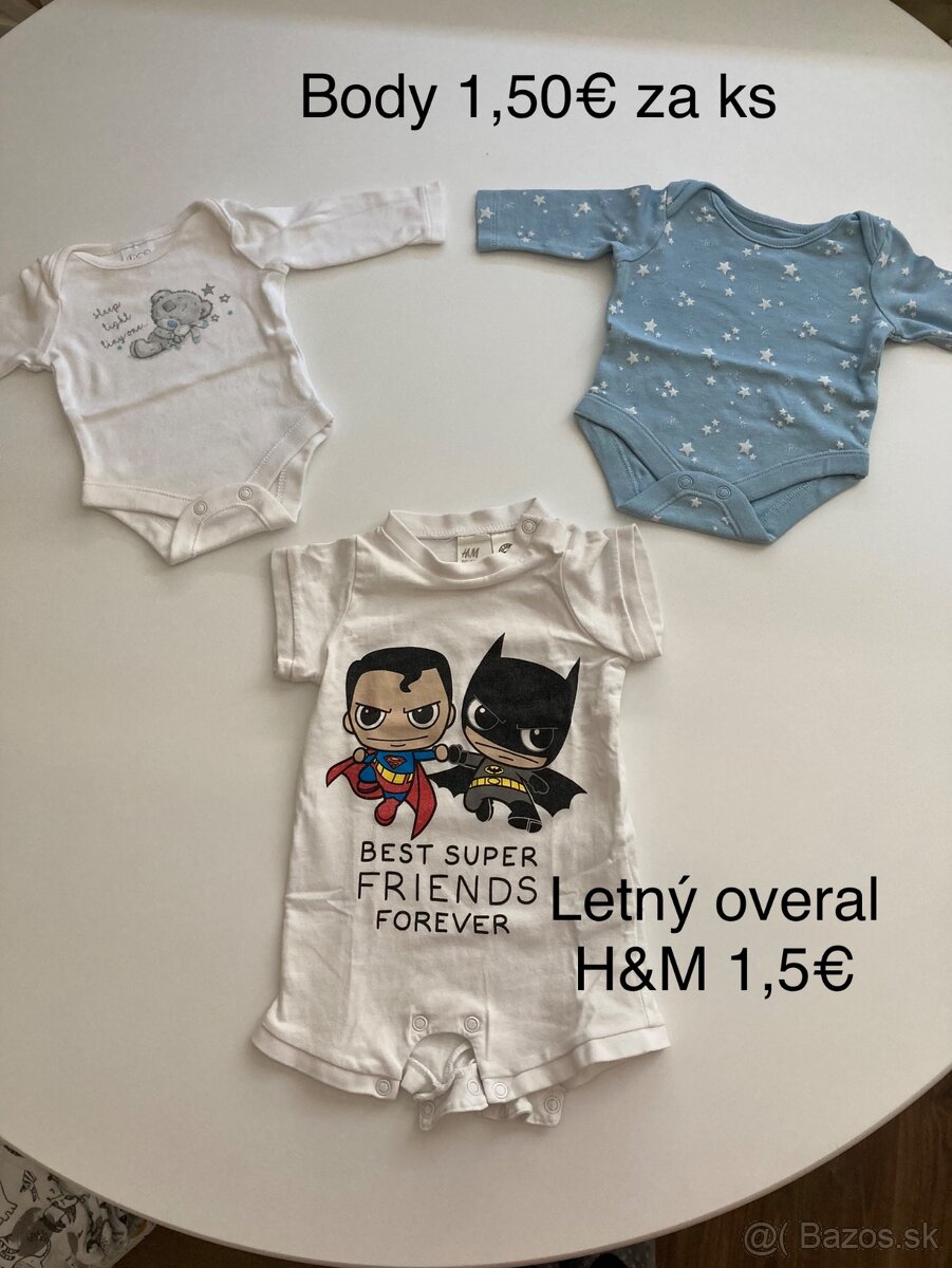 Body rôzne veľkosti a značky