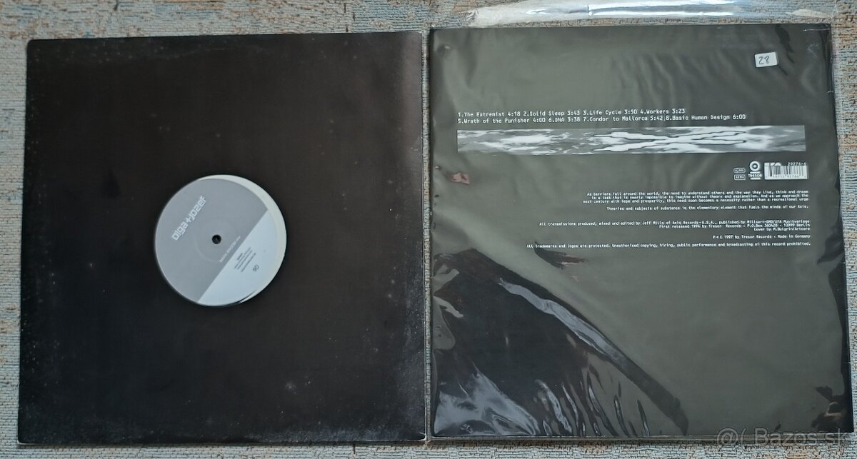 TECHNO vinyl platne Jeff Mills a Olga+Jozef - vyborny stav