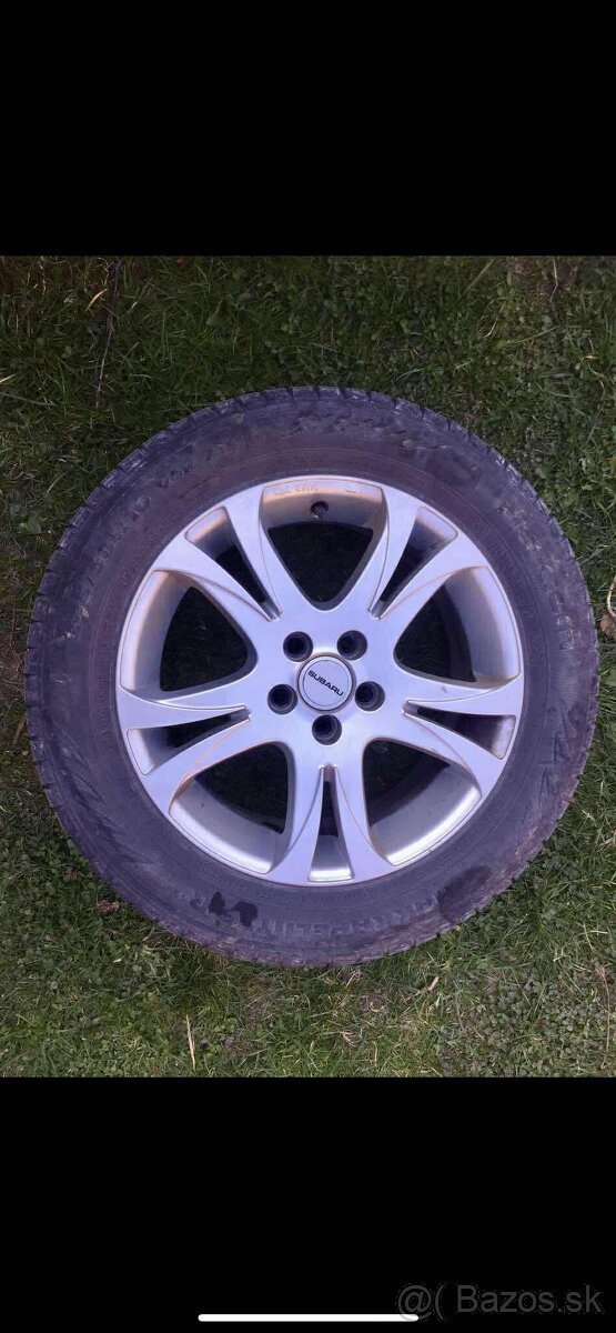 Na predaj: Hliníkové disky Subaru + zimné pneumatiky